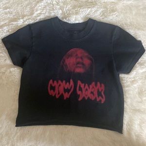 Black John Galt shirt with a unique and cool red design.
